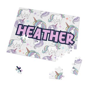 Custom Puzzle Name Puzzle Unicorn for Girl Magical Gift Unicorn Puzzles for Kids Unicorn Birthday Gift Unicorn Puzzle for Girls Customized
