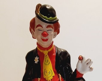 Vintage grote Happy Circus Clown keramische figuur 15,5"