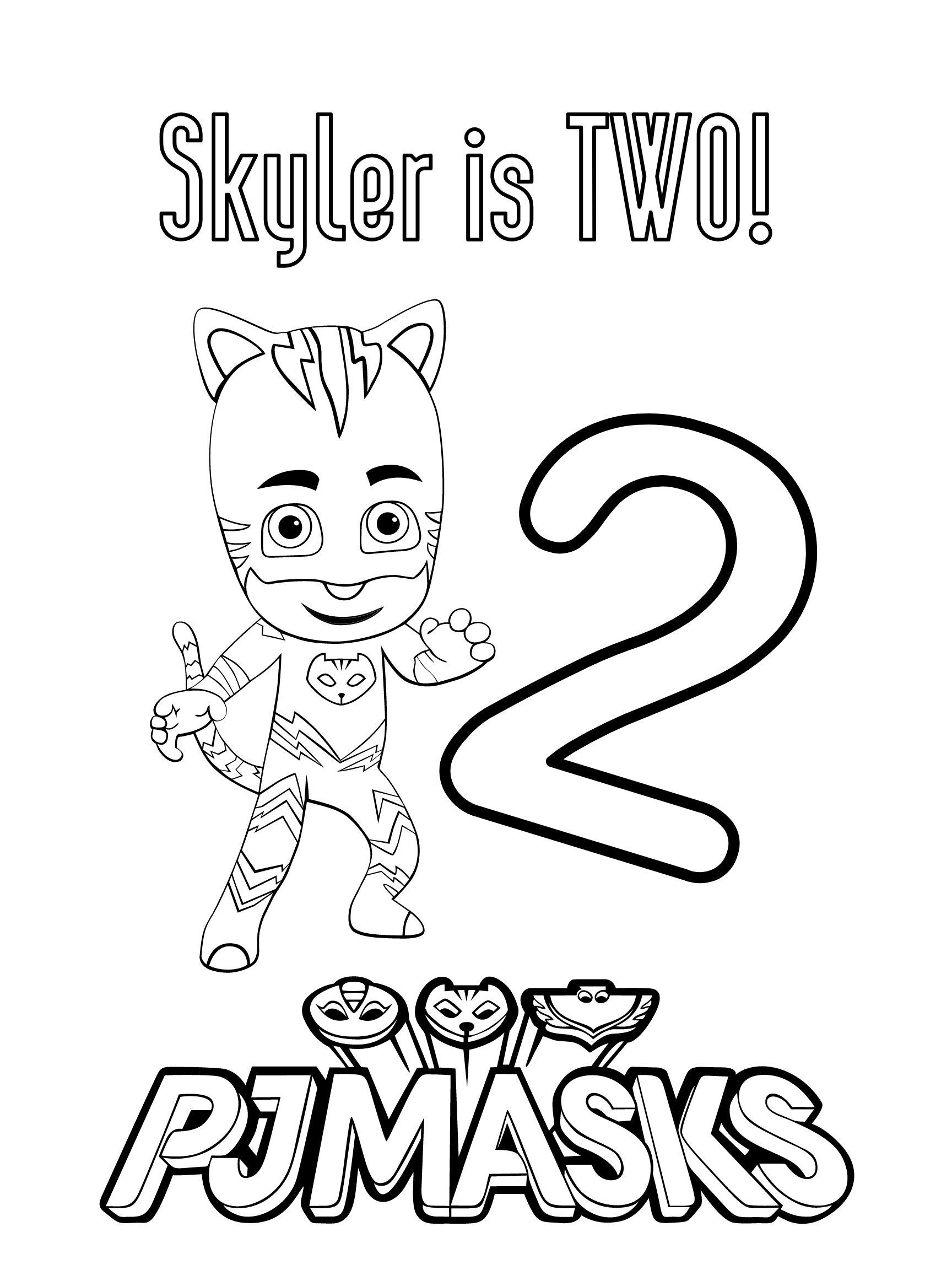PJ Masks Birthday Coloring Activity - Etsy