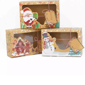Christmas Cookie or Candy Boxes - Set of Three