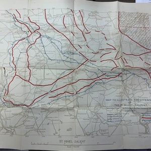 Map of World War I Offensive of the St. Miguel Salient