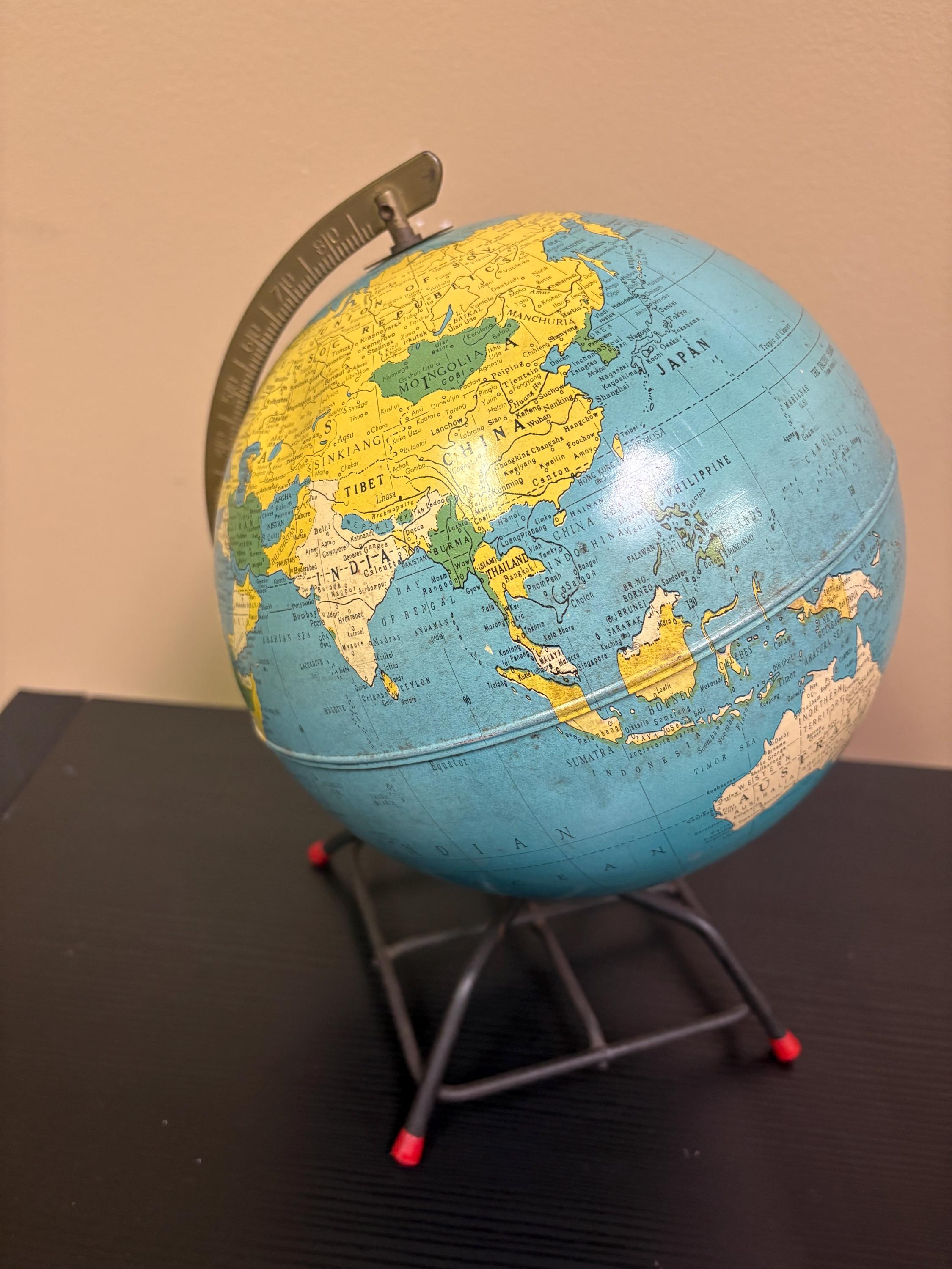 Vintage World Globe Mid Century 1960’s - Etsy