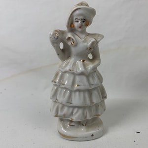 Porcelain Lady Figurine with Hat, Occupied Japan
