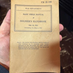 Basic Field Manual, Soldiers Handbook, 1942