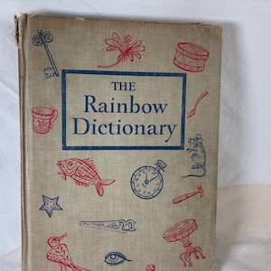 Regenbogen-Wörterbuch, Vintage Kinderbuch, 1959