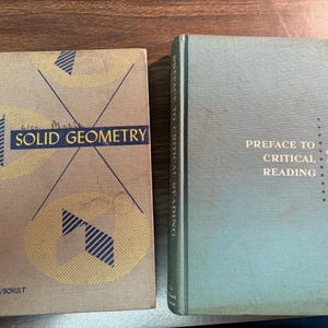 Geometria solida (1952) e Prefazione alla lettura critica (1964); Libri di testo d&#39;epoca