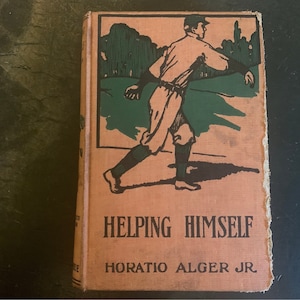 Vintage Book, Helping Himself by Horacio Alger Jr, Rare Book, Vintage Hardcover