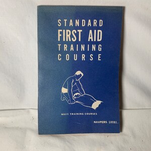 Vintage Navy First Aid Book from 1955