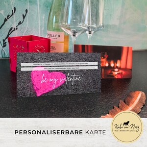 CARTA "sii il mio Valentino" | San Valentino | anniversario | anniversario di matrimonio | Amore | buono | personalizzabile
