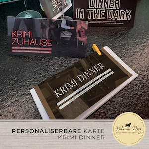 KARTE Krimi Dinner | Eventkarte | DIY | Geburtstag | Tatort | Gutschein | personalisierbar