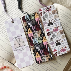 singer bookmarks | eras bookmarks | cardigan | booklovers Present | Double Sided Bookmarks