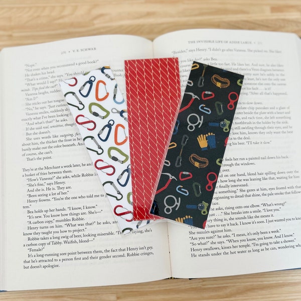 rock climbing collection | rock climbing bookmarks | laminated & double-sided | bookmark