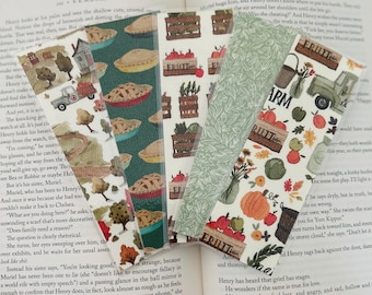 fall on the farm collection | pumpkin bookmarks | fall leaves bookmarks | fall floral |  laminated & double-sided | bookmark