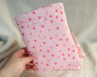 valentines book sleeve | kindle sleeve | boho hearts | pink hearts and floral