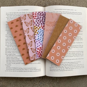 boho bookmarks | neutral bookmarks | floral bookmarks | snail bookmarks | laminated & double-sided | bookmark