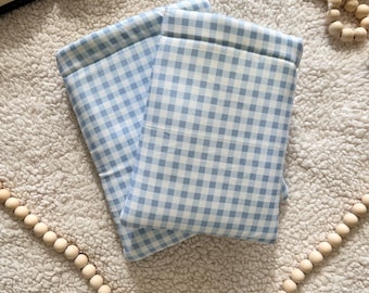 blue gingham sleeve | kindle sleeve | book sleeve