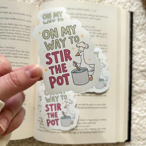 stir the pot sticker | silly goose | vinyl sticker