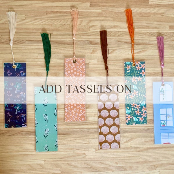 add-on tassels to your bookmarks | tassel bookmarks