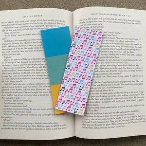 music bookmarks music notes musical instruments laminated & double-sided bookmark music notes