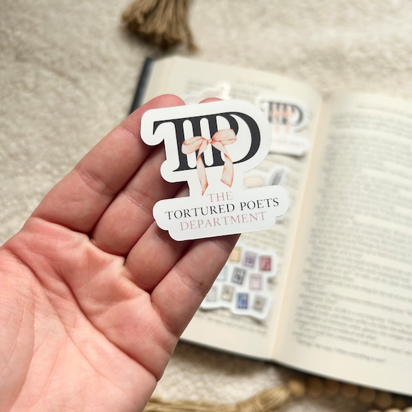 ttpd bow sticker | tortured poets department | taylor swift | vinyl sticker