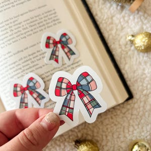 christmas bow sticker | christmas time | readers |  vinyl sticker
