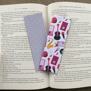 music bookmarks music notes musical instruments laminated & double-sided bookmark musical instruments