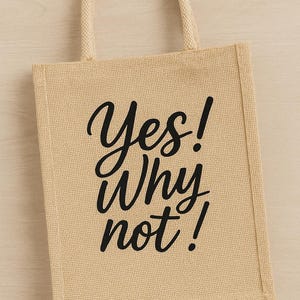 Plotterdatei „Yes! Why not!“ | Motivierende Spruch SVG, DXF, PNG für Cricut & Silhouette | Handlettering Schriftzug