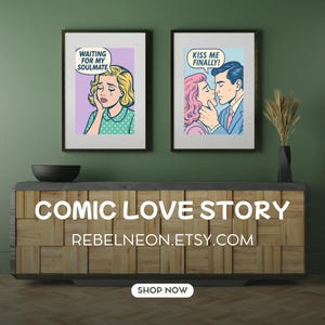 Soulmate Pop Art Poster: Retro Comic Style (Digital Download)