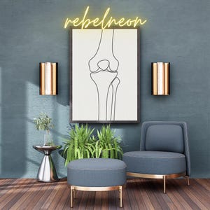 Anatomie Poster Knie – Minimalistische medizinische Wandkunst für Physiotherapie, Orthopädie, Sportmedizin & Praxis – Digitaler Download