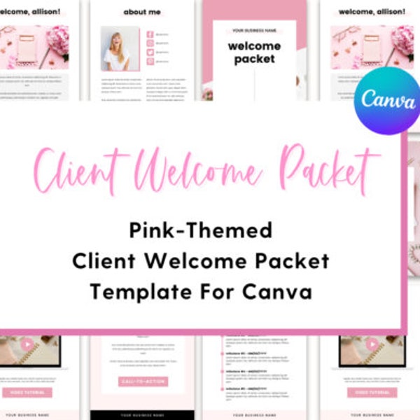 Client Welcome Packet, Client Onboarding Templates, Virtual Assistant Welcome Packet, New Client Service Guide, Coaching Onboarding Template