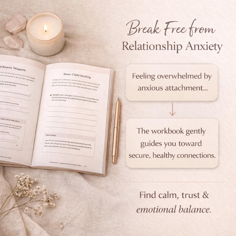Anxious Attachment Workbook | Heal Relationship Anxiety | Attachment ...