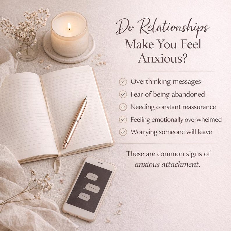 Anxious Attachment Workbook | Heal Relationship Anxiety | Attachment ...