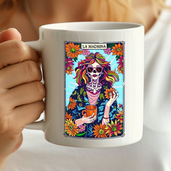 La Madrina Tarot Card PNG Latina Godmother Mexicana Funny Skull T-shirt Mug PNG File Skeleton Sublimation Design Digital Download