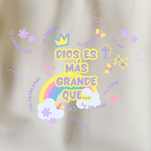 Dios Es Más Grande PNG, Spanish Christian Religious Quote PNG, Frases Religiosas Png, Frases Religiosas Png, Sublimation DIGITAL Download