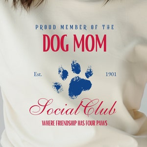 Dog Mom Social Club PNG Retro Trendy Dog Paw Png Dog Lover Fur Mama Vibes Mothers Day Sublimation T Shirt Tumbler Mug Design Digital PNG