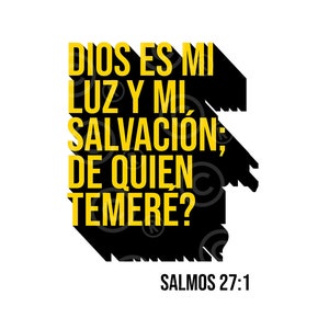 Dios es Mi Luz y Mi Salvación Spanish Christian Religious Quote PNG Frases Religiosas Png Frases Religiosas Png Sublimation DIGITAL Download