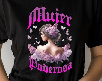 Mujer Poderosa Png, Flores Mariposas Mama Bellas Frases para el Dia de las Madres Png, Mexican Mom Gift PNG Frases Florales Mama latina png