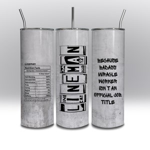Lineman Tumbler Wrap 20 oz Skinny Tumbler Wrap Neuer Job Mitarbeiter Wertschätzung Geburtstag Geschenk Sublimation Designs Lustiger DIGITAL DOWNLOAD