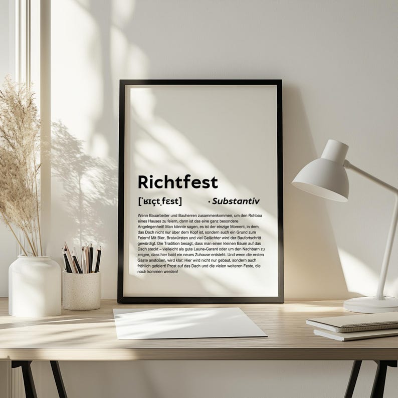 Lustige Richtfest Definition Druck Wandkunst Poster, Geschenk für Richtfest, Wörterbuch Stil Zitat druckbar DIGITALER DOWNLOAD image 4
