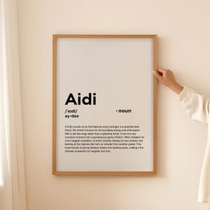 Divertente Aidi Stampa Definizione Wall Art Poster Card, Regalo per Proprietario di Cane Aidi Regalo per Amante dei Cani Stampabile SOLO DOWNLOAD DIGITALE