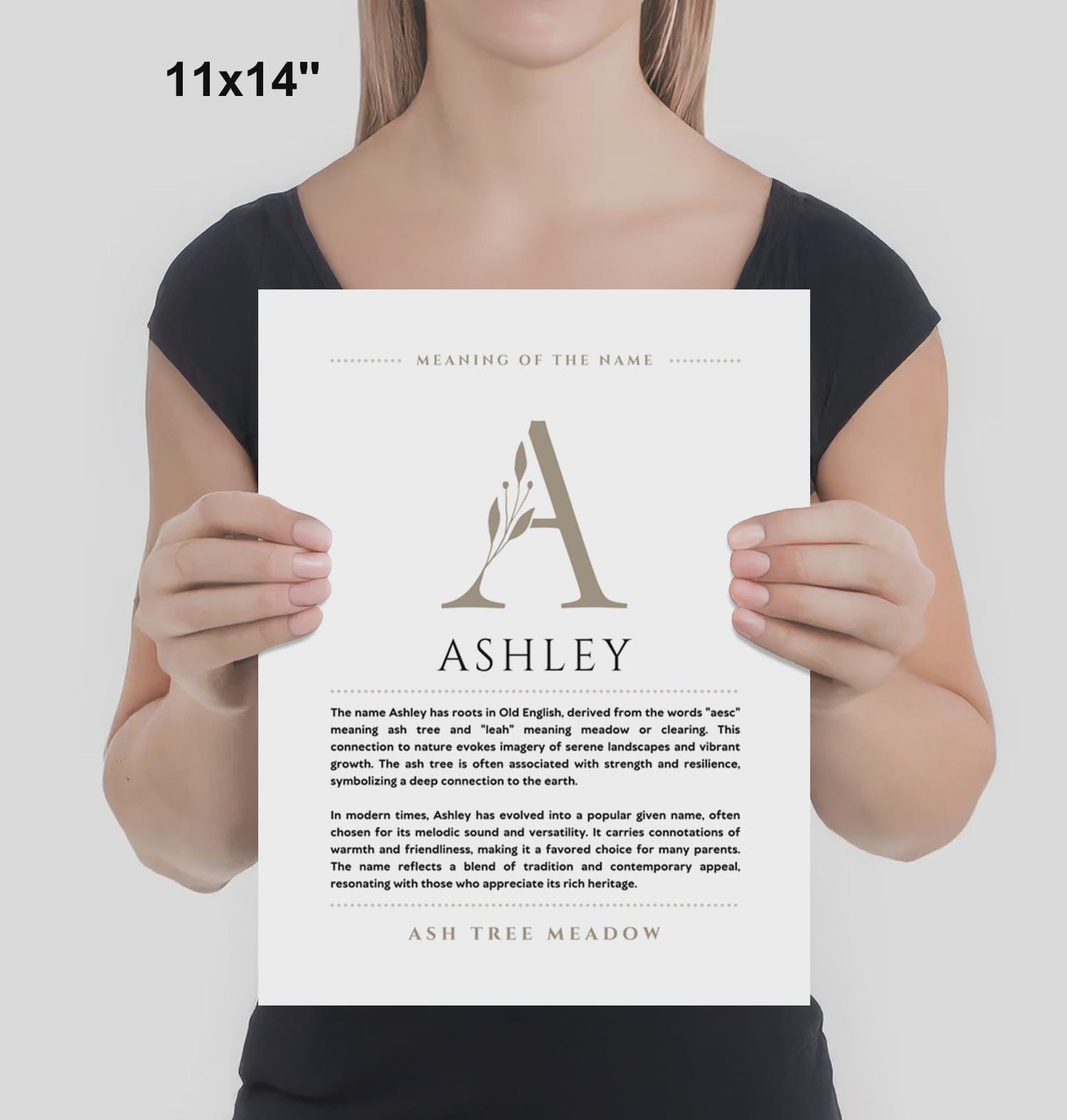 Ashley Name Meaning Wall Art Ashley Name Origin Print Nursery