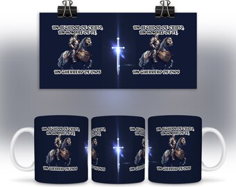 Hombre de Fe Spanish Christian Mug Wrap for Men 15 oz 11oz  Bible Verse Scripture PNG Design for Coffee Mug Sublimation Wrap