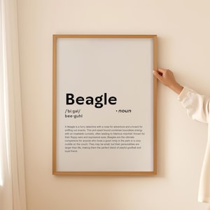 Carte affiche d'art mural définition impression Beagle drôle, cadeau pour propriétaire de chien cadeau Beagle pour amoureux des chiens TÉLÉCHARGEMENT NUMÉRIQUE imprimable UNIQUEMENT