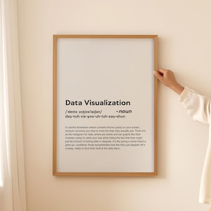 Grappige gegevensvisualisatie definitie afdrukken Wall Art Poster, gegevensvisualisatie cadeau voor gegevensvisualisatie offerte afdrukbare digitale DOWNLOAD