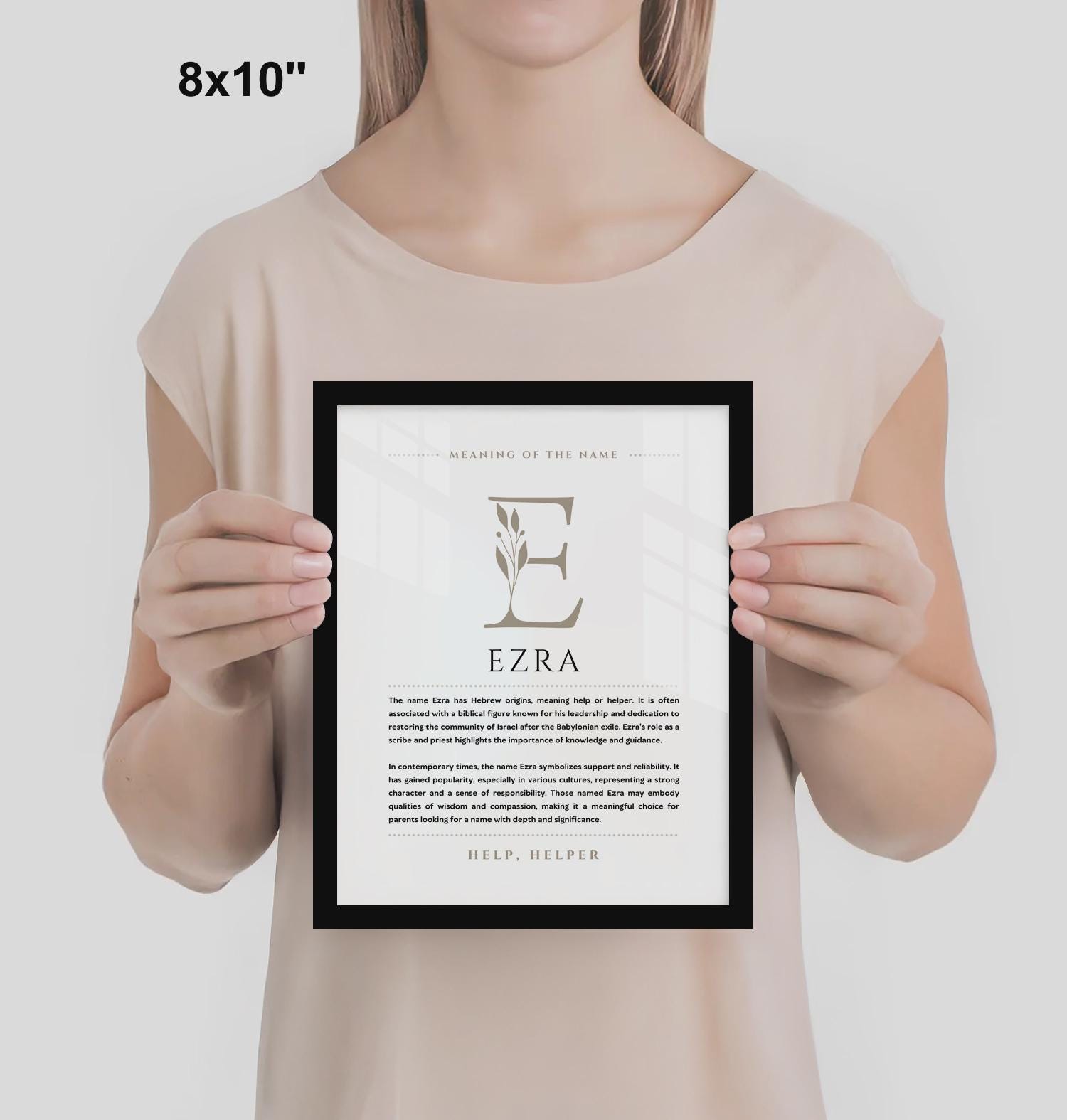 Ezra Name Meaning Wall Art Ezra Name Origin Print Nursery Decor