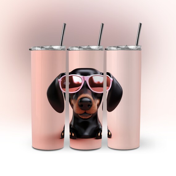 Dachshund Tumbler - Pink Dachshund Tumbler - Pink