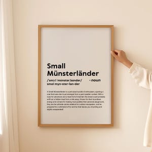 Lustiger kleiner Münsterländer Druck Definition Wand Kunst Poster Karte, Geschenk für Hundebesitzer kleiner Münsterländer Hund Liebhaber Geschenk druckbarer DOWNLOAD