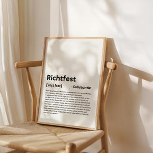 Lustige Richtfest Definition Druck Wandkunst Poster, Geschenk für Richtfest, Wörterbuch Stil Zitat druckbar DIGITALER DOWNLOAD image 3
