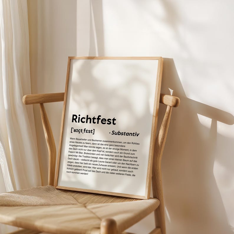 Lustige Richtfest Definition Druck Wandkunst Poster, Geschenk für Richtfest, Wörterbuch Stil Zitat druckbar DIGITALER DOWNLOAD image 3