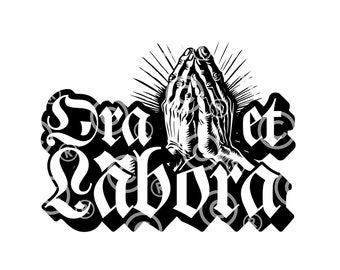 Ora et Labora Png Español Cristiano PNG Trabajar y Orar Png Cita Bíblica Española Cita Cristiana Española Sublimación DIGITAL PNG Descargar
